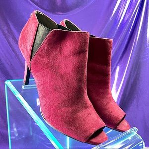 Unisa | Faux Suede Open Toe Ankle Booties (WORN - PRICE AS IS)